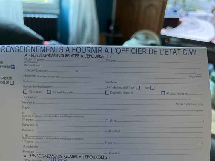 Galère à remplir le dossier - 1