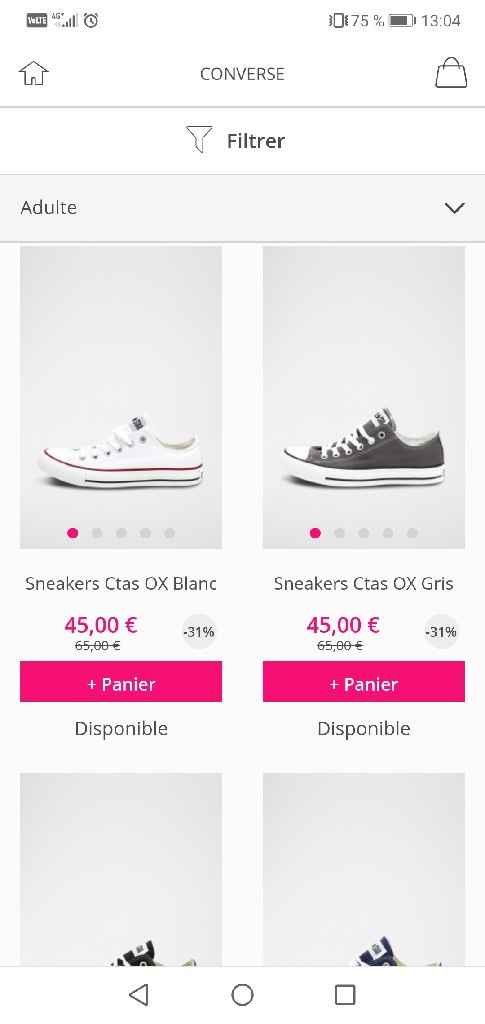 Converse sur Showroomprive - 2