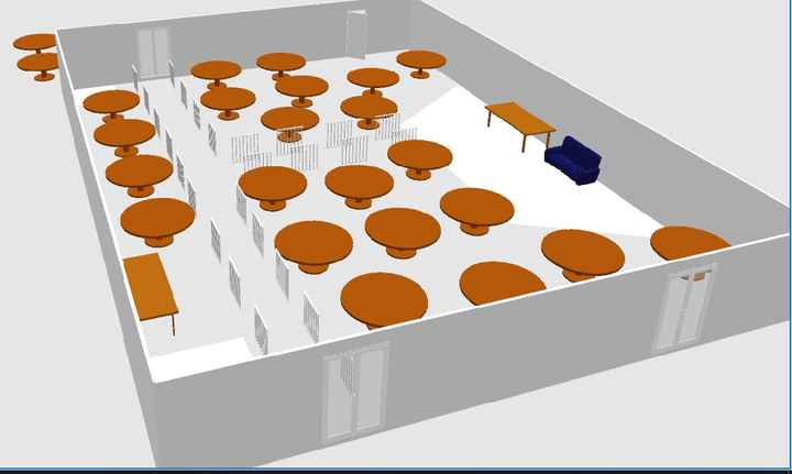 Plan de salle de réception - 1