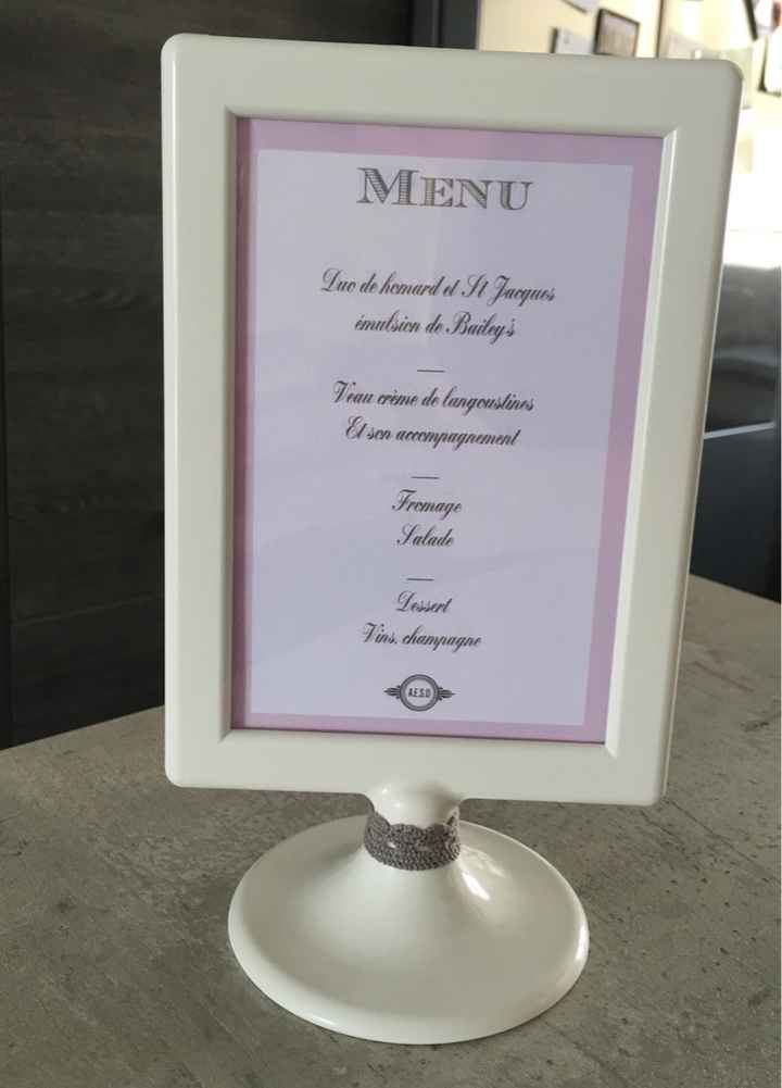 Menu, noms de table, pancarte - 5