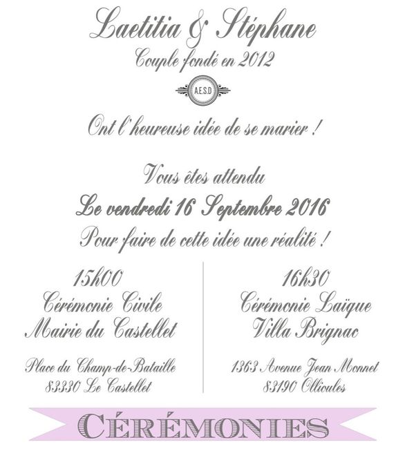 Voici nos faire parts thème dolce vita - 4