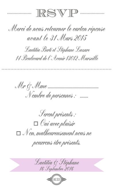 Voici nos faire parts thème dolce vita - 6