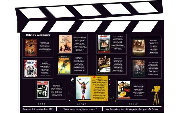 Plan de table cinéma - 2