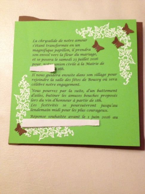 Faire part diy - 2