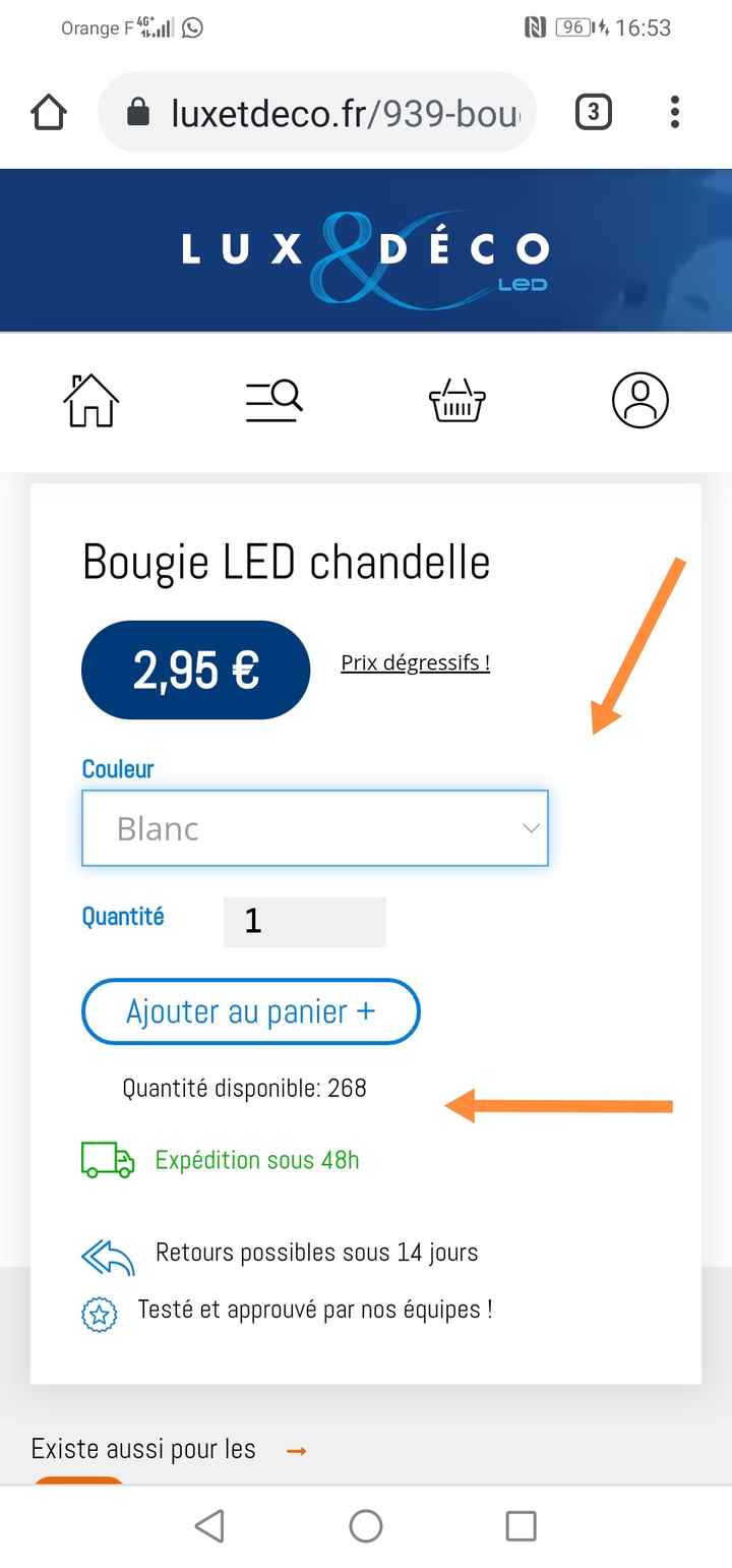 Bougies chandeliers en leds 1