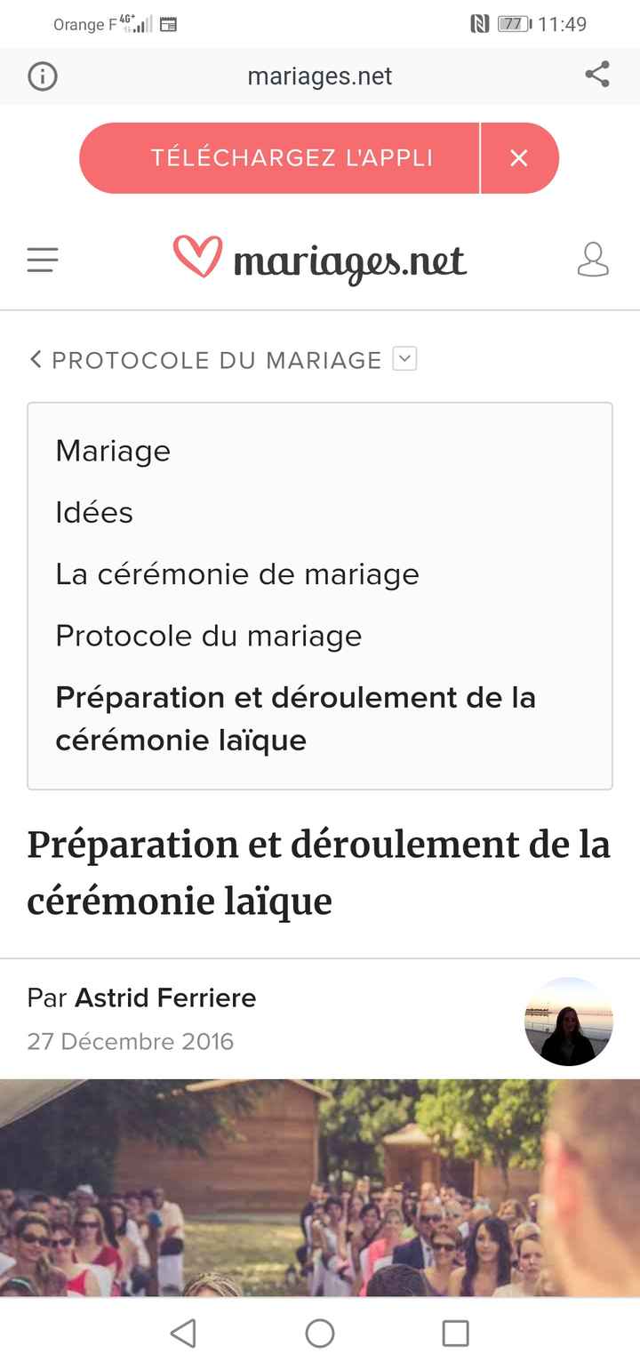 Cérémonie laïque : besoin d’aide 1