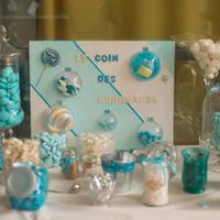 candy bar - bonbons bleus et blancs