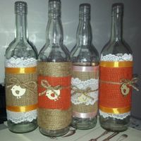 diy, centre de table, bouteille