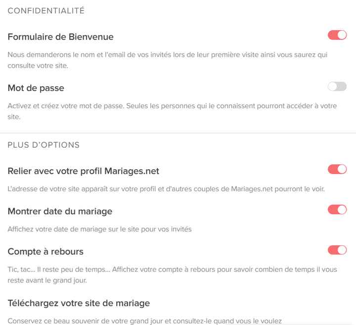 Site mariage - 1