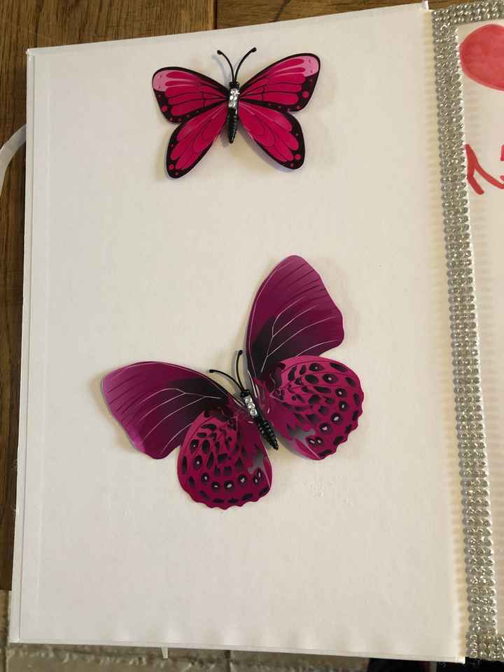 Livre d or thème strass papillon - 3