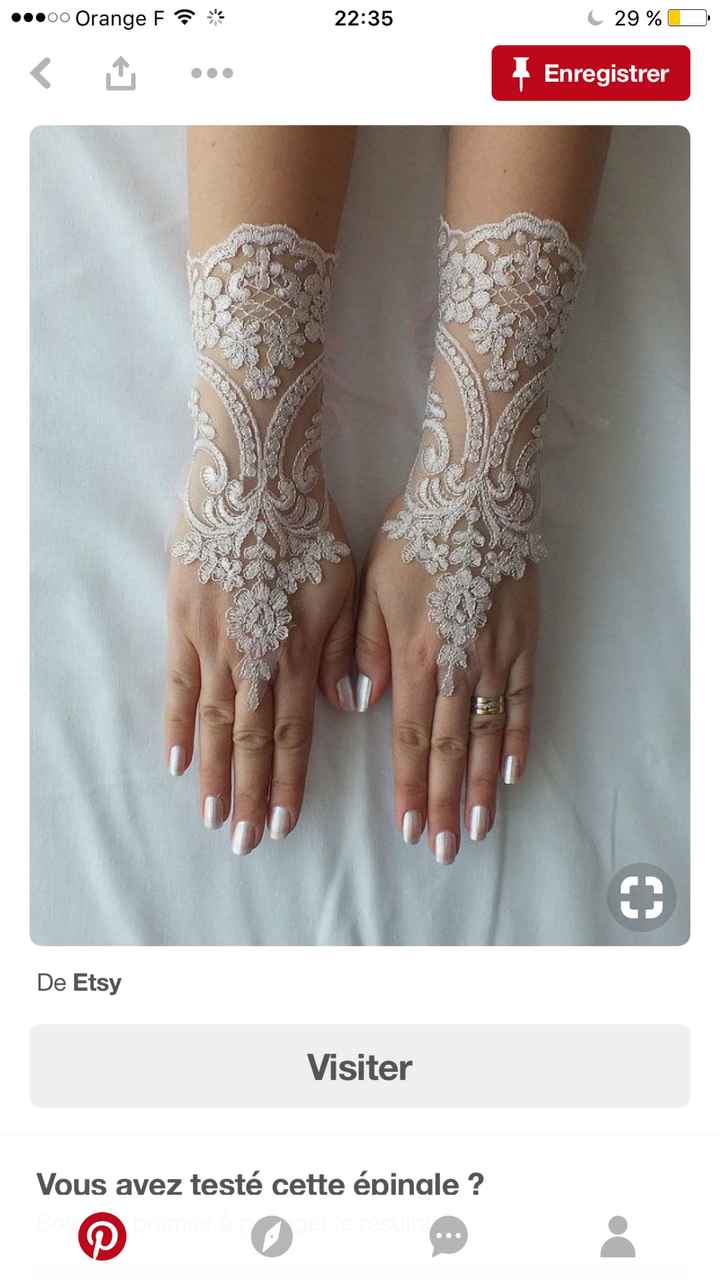  Gants de mariage. - 1