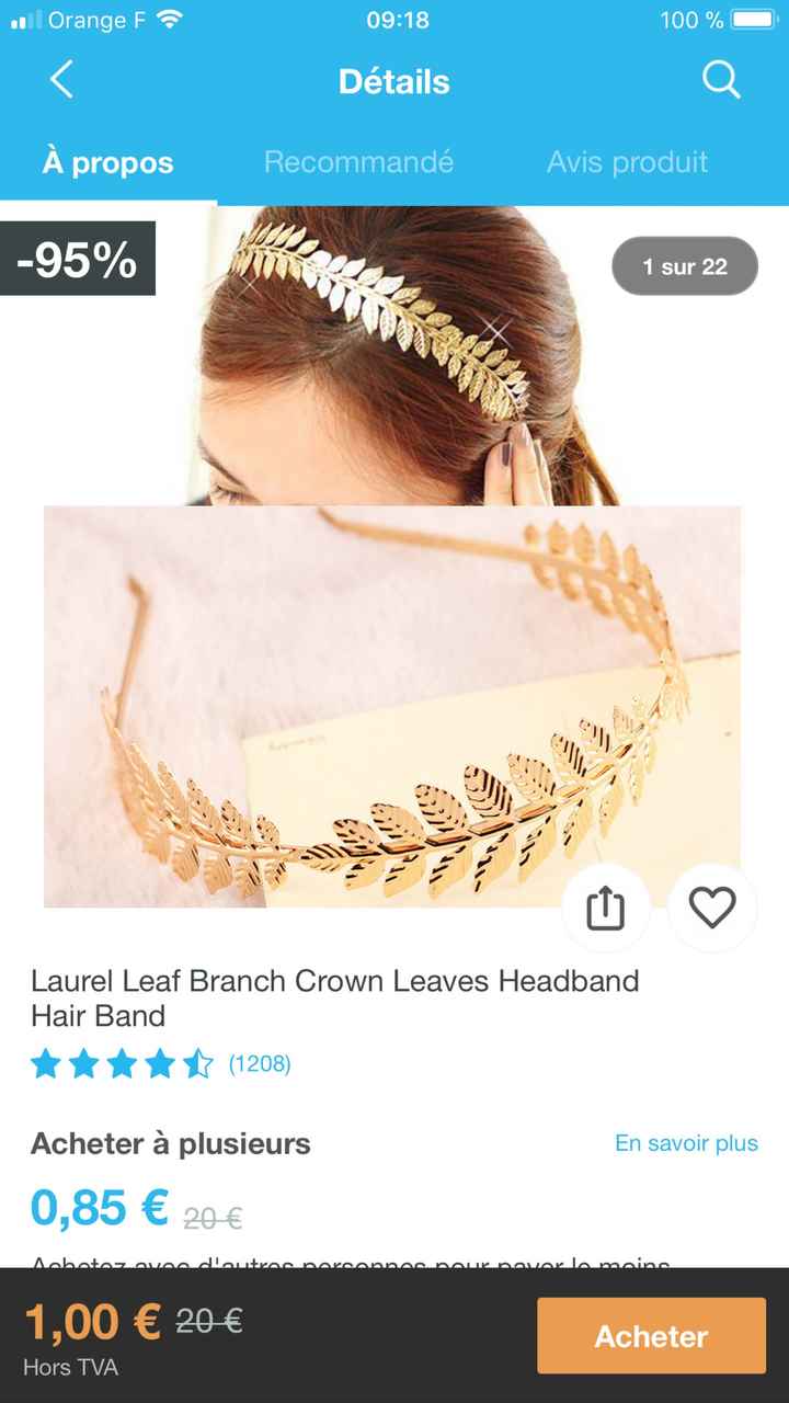  Les bijoux de cheveux style feuillage - 2