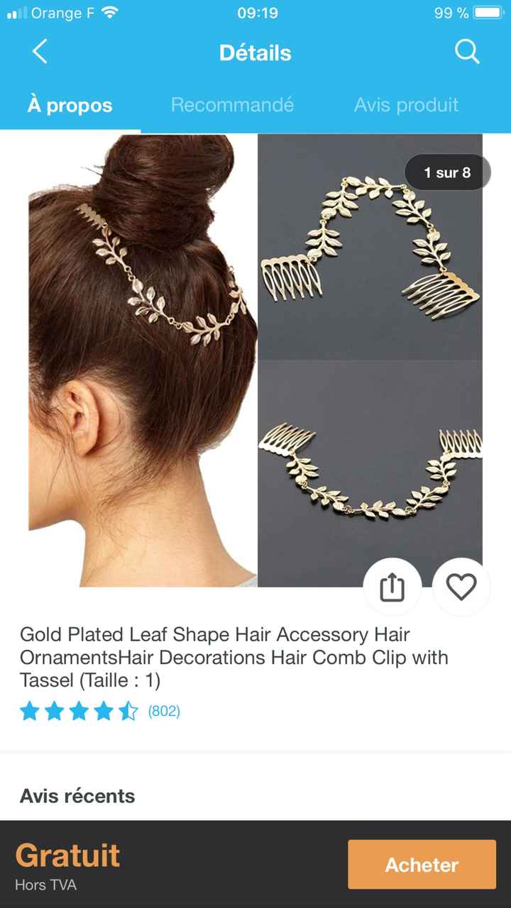 Les bijoux de cheveux style feuillage - 3