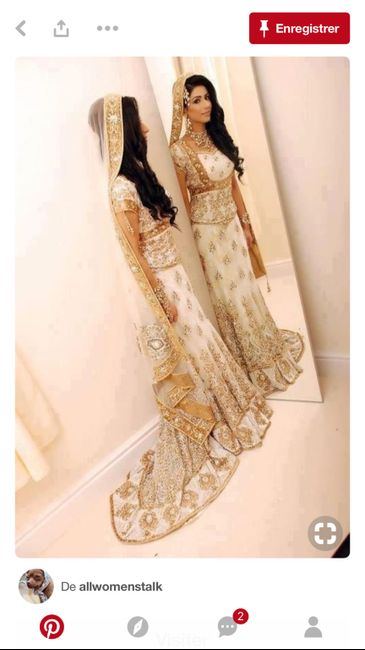 Inspiration robe blanche et or - 1