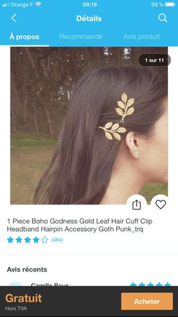  Les bijoux de cheveux style feuillage - 4
