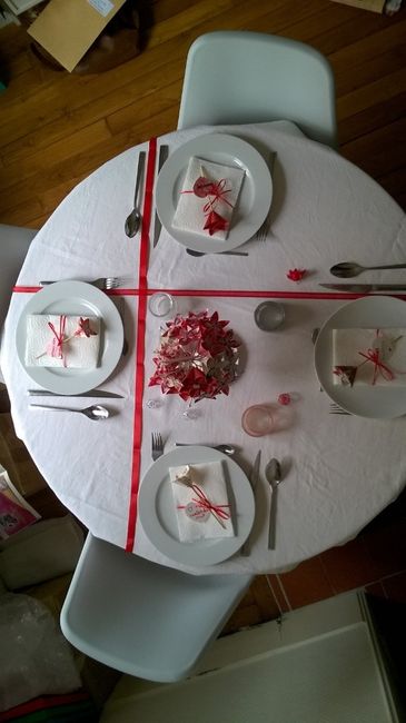 Vue de la table du dessus