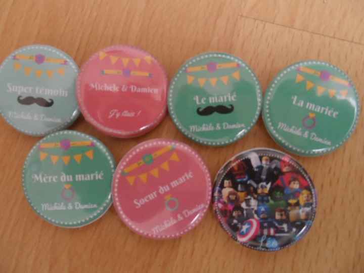 Badges -cadeau mariage