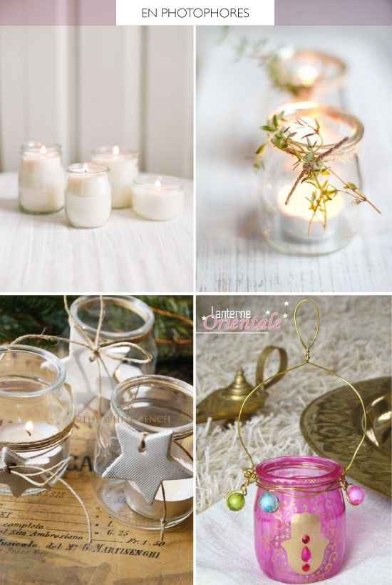 Décoration pot de yaourt mariage champetre - 6