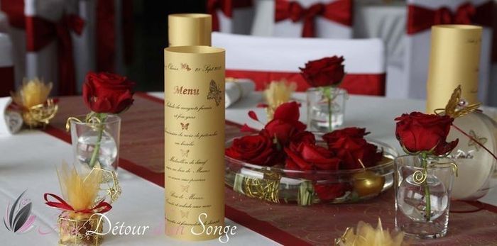 Mariage civil -Thème Rouge bordeaux / blanc 16