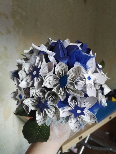 Diy du jour bouquet origami. - 1