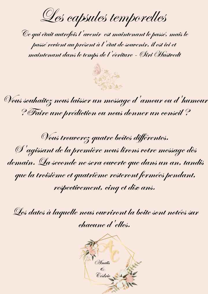 Animation lettres aux mariés - 1