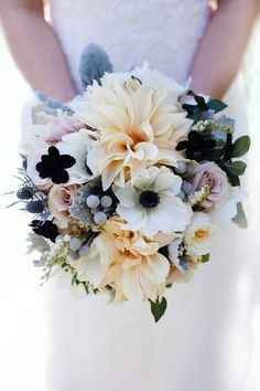 Bouquet gris/noir 1