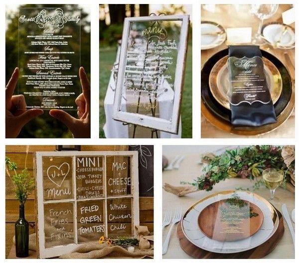 menu sur plexi
