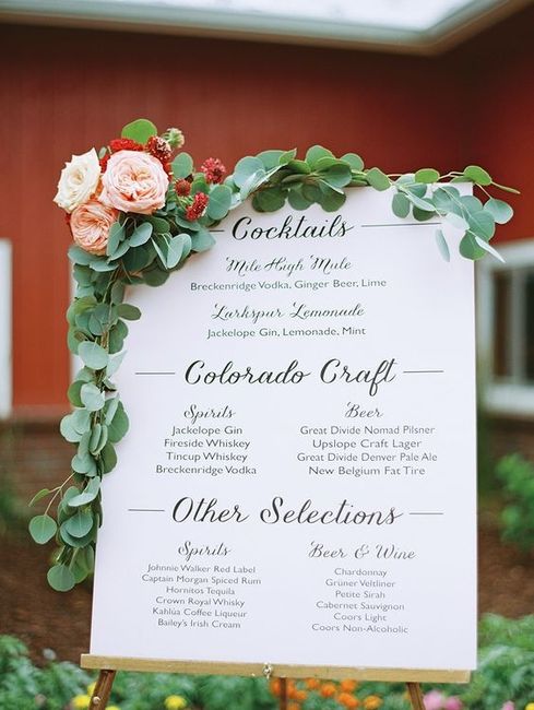 Menu fleuri