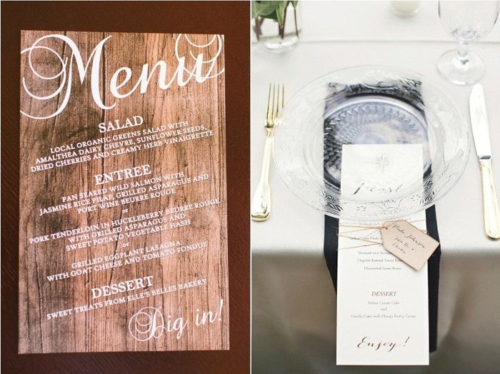 Menu vintage