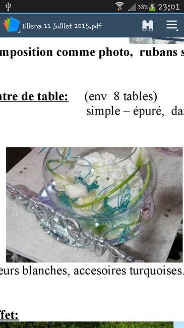 Coût d'un centre de table avec vraies fleurs? - 2