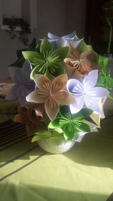 Fleur papier et centre de table - 1