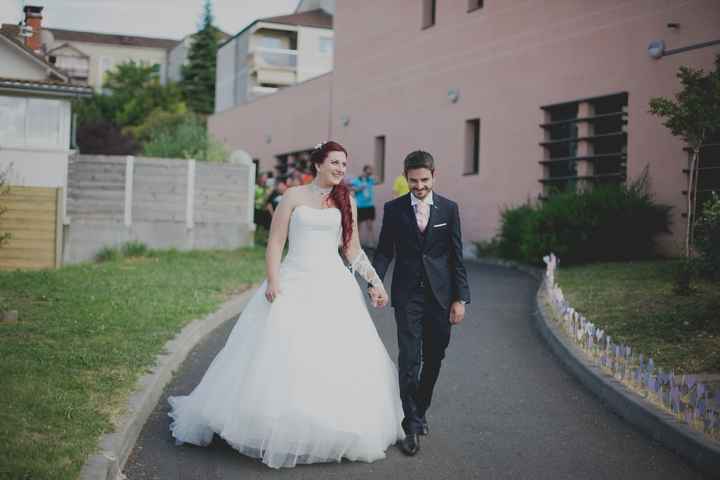 notre arrivée au vin d'honneur en fanfare !