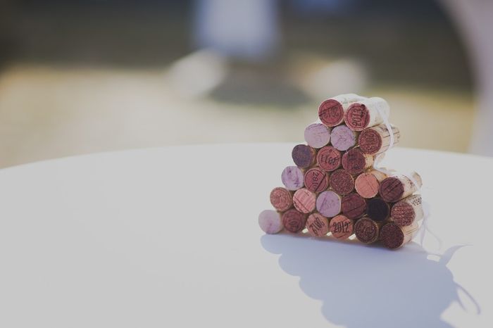 les coeurs en bouchons pour tables extérieures
