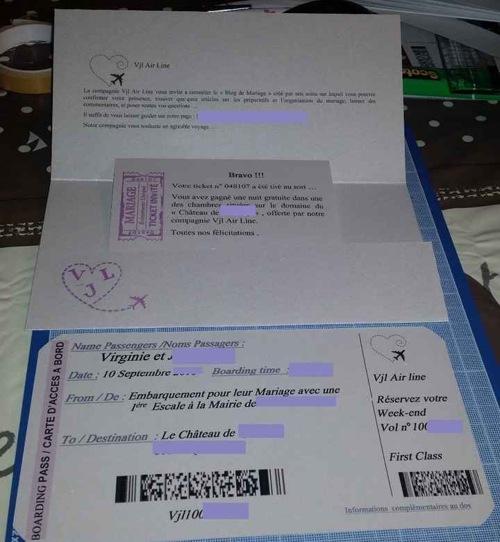 Intérieur pochette +boarding pass+carte hebergement