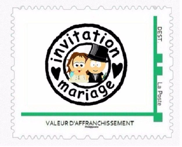Mes timbres personnalisés pour les faire-parts
