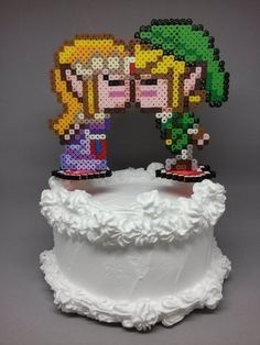 Figurine pièce montée Zelda en perles Hama