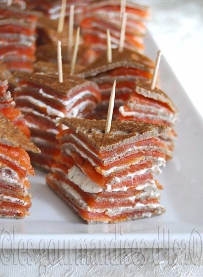 Mille-feuilles au saumon