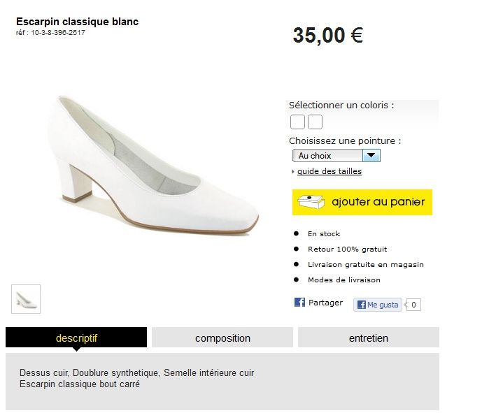 Chaussures bout carré ERAM