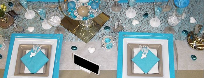 Turquoise gris blanc