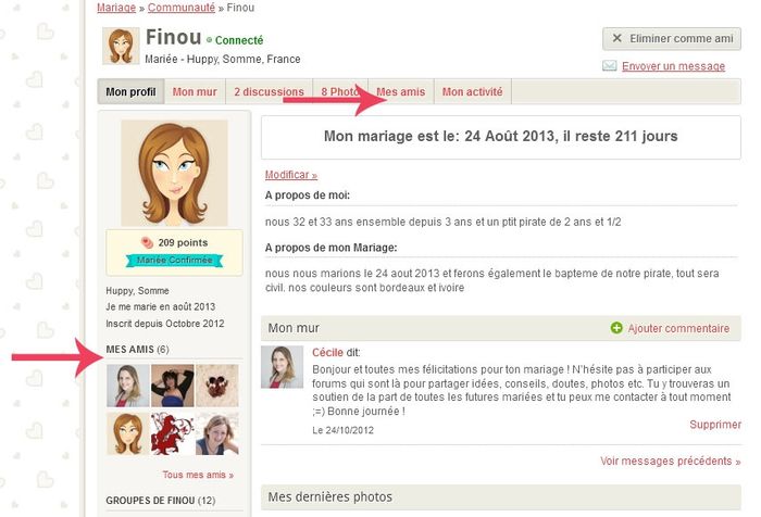 Consultez les profils de vos amies