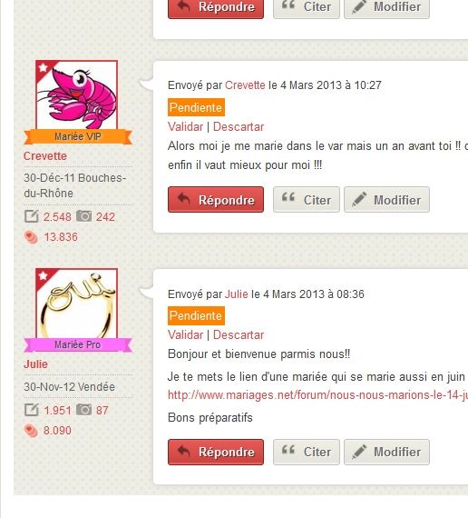 Petite présentation des MH de Mariages.net ;)