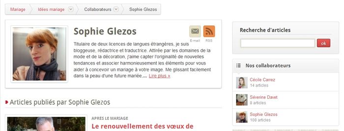 Profil de nos rédactrices mariage !