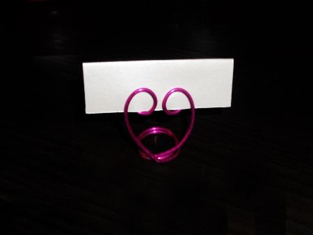 Marque-place fil de fer en forme de coeur par Mrs. V !