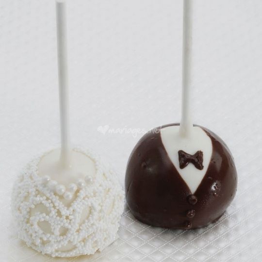 Cake pop mariés