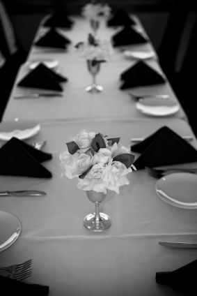 Table noire et blanche