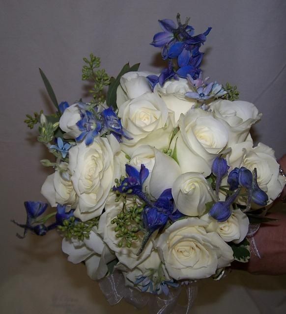 IdÃ©es bouquet blanc et bleu