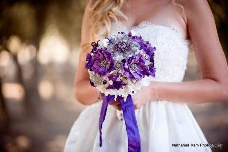 Bouquets de mariée avec des rubans