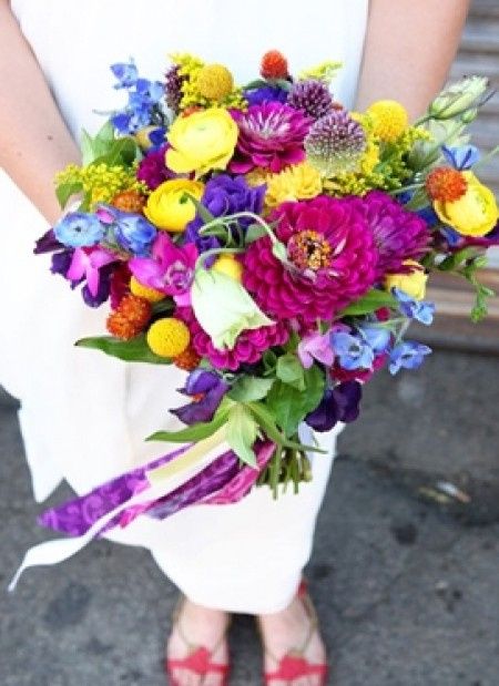 Bouquets de mariée avec des rubans