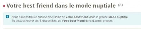 C'est encore plus facile de trouver une discussion !