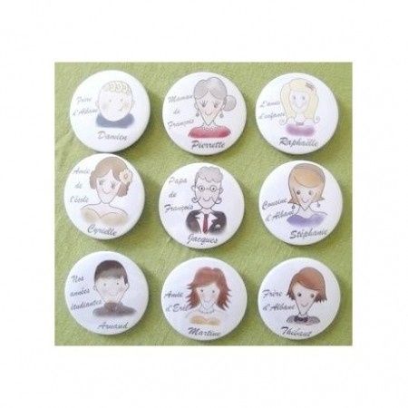 Badges de mariage qui et qui ?